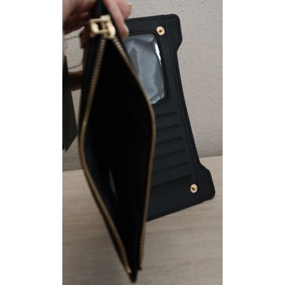 Badgley Mischka BM-4172 Women's O/S Black Quilted Long Cards Wallet - Picture 7 of 7